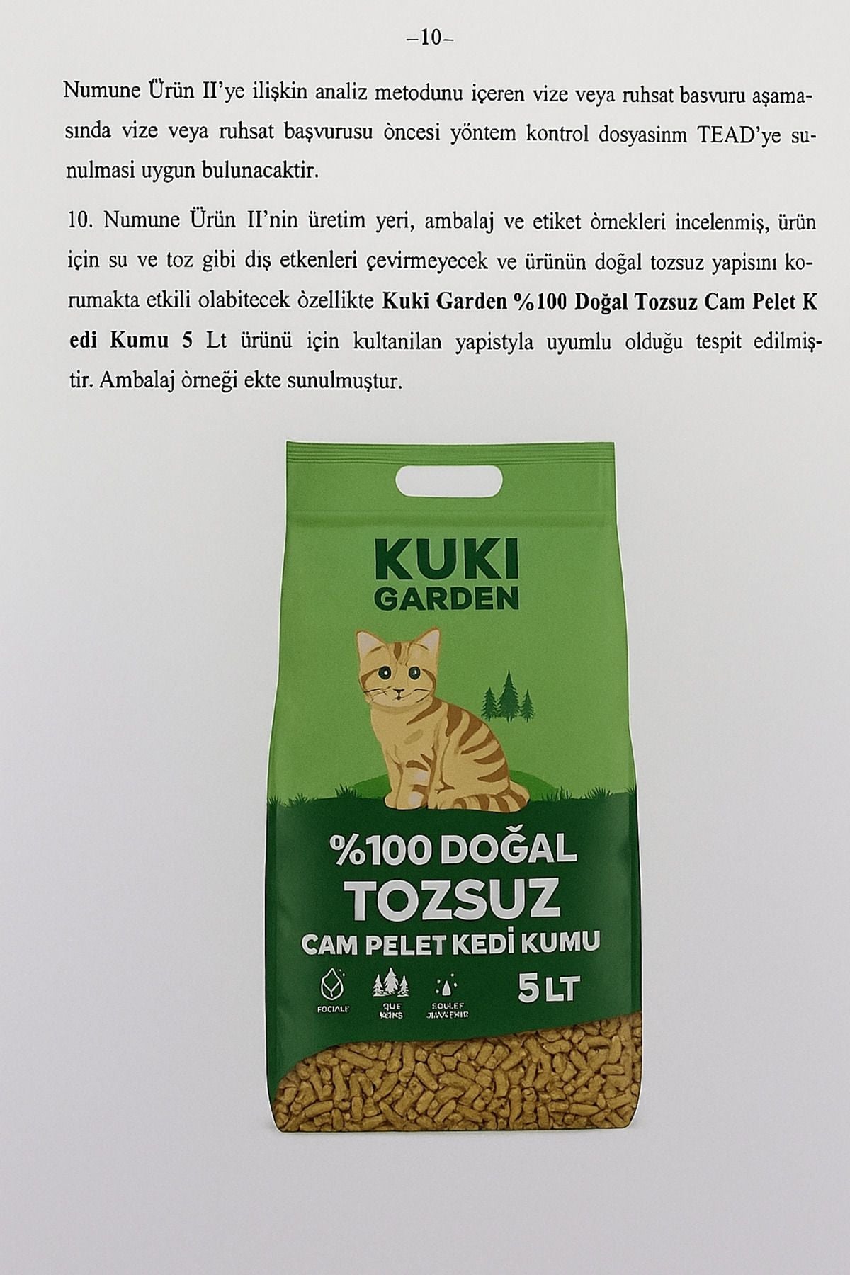 %100 Doğal Tozsuz Çam Pelet Kedi Kumu – 10 Lt (2x5 Lt Paket)